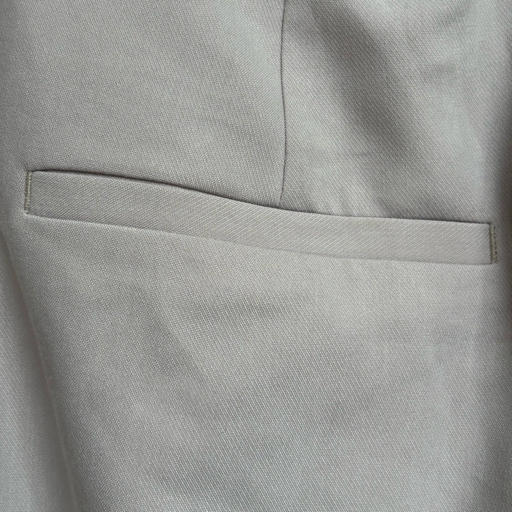 Abercrombie Sloane Tailored Wide Leg Pants 16 Short Light Beige Office High Rise - Picture 8 of 11